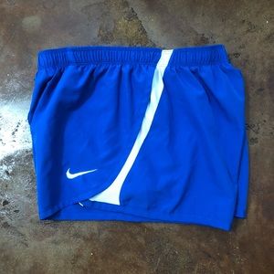 Blue Nike shorts